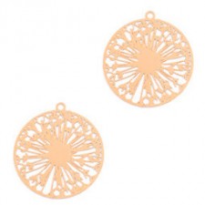 Metal Bohemian pendant Wish flower Rosegold